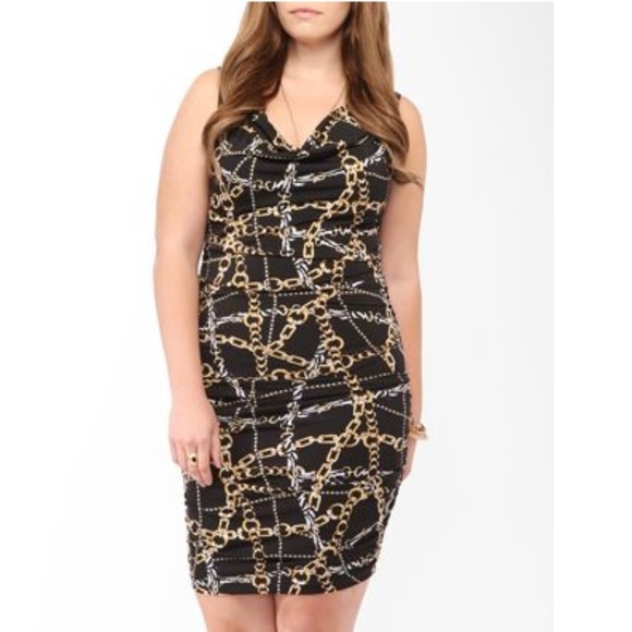 Forever 21 Dresses & Skirts - F21 Plus Size Chain Cutout Bodycon Dress C7